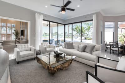 Beacon Lake single family homes - open floor living room