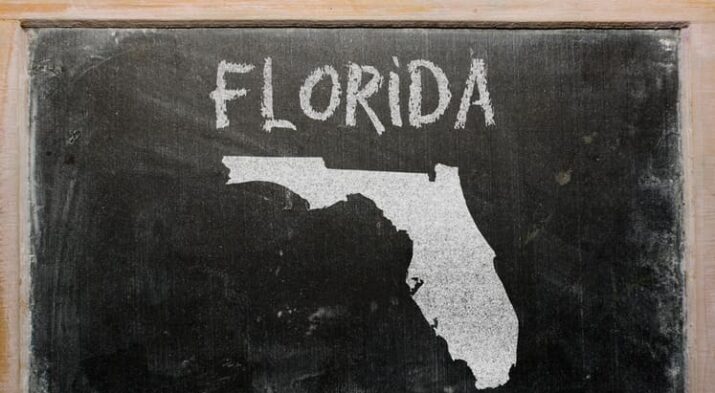 Image of a blackboard showcasing Florida written over it in Jacksonville, FL