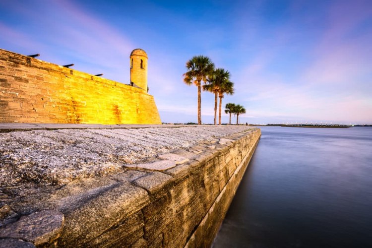 The Castillo De San Marcos, a Historic Spanish Fortress Located in St. Augustine, Florida